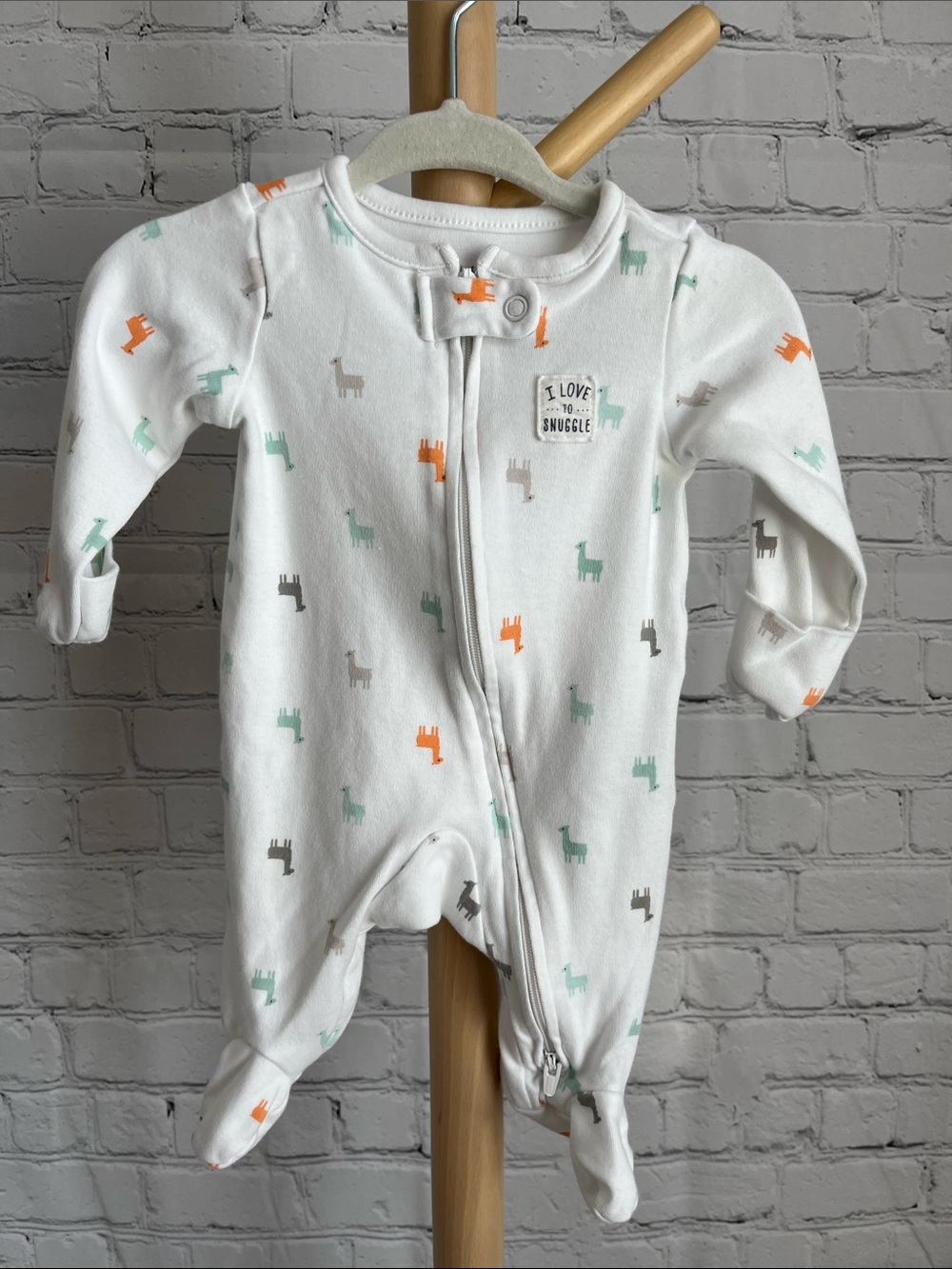 ⭐️⭐️PICK 5 / $20 Carter's I Love To Snuggle White Footed One-Piece Pajamas